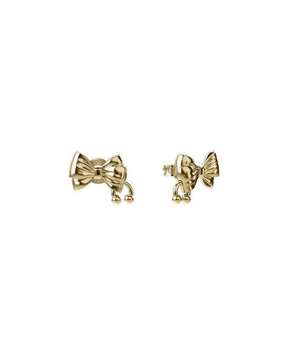 Stolen Girlfriend Club Pierced Bow Earrings in Silver or Gold