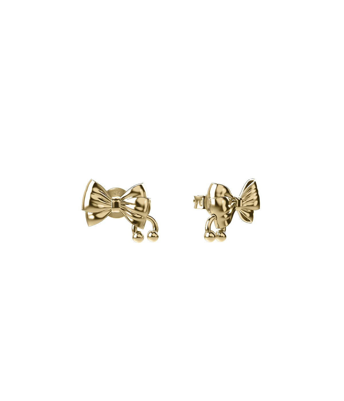 Stolen Girlfriend Club Pierced Bow Earrings in Silver or Gold