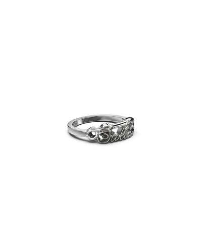 Stolen Girlfriends Club Scripted Pin Ring