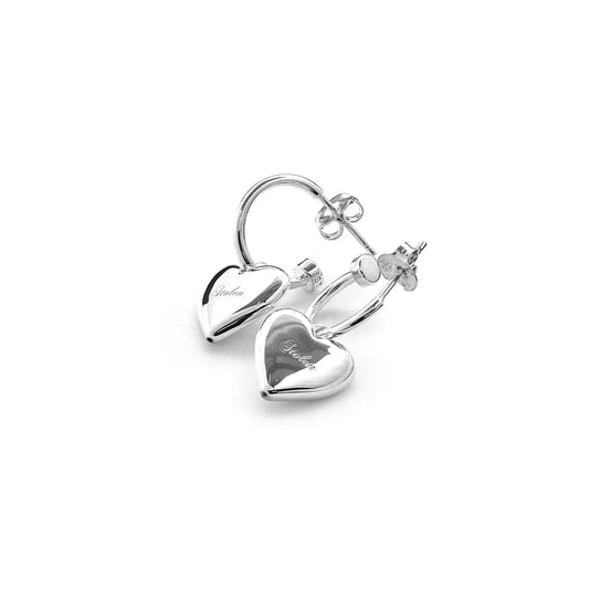 Stolen Girlfriends Club Full Heart Anchor Earrings - Sterling Silver