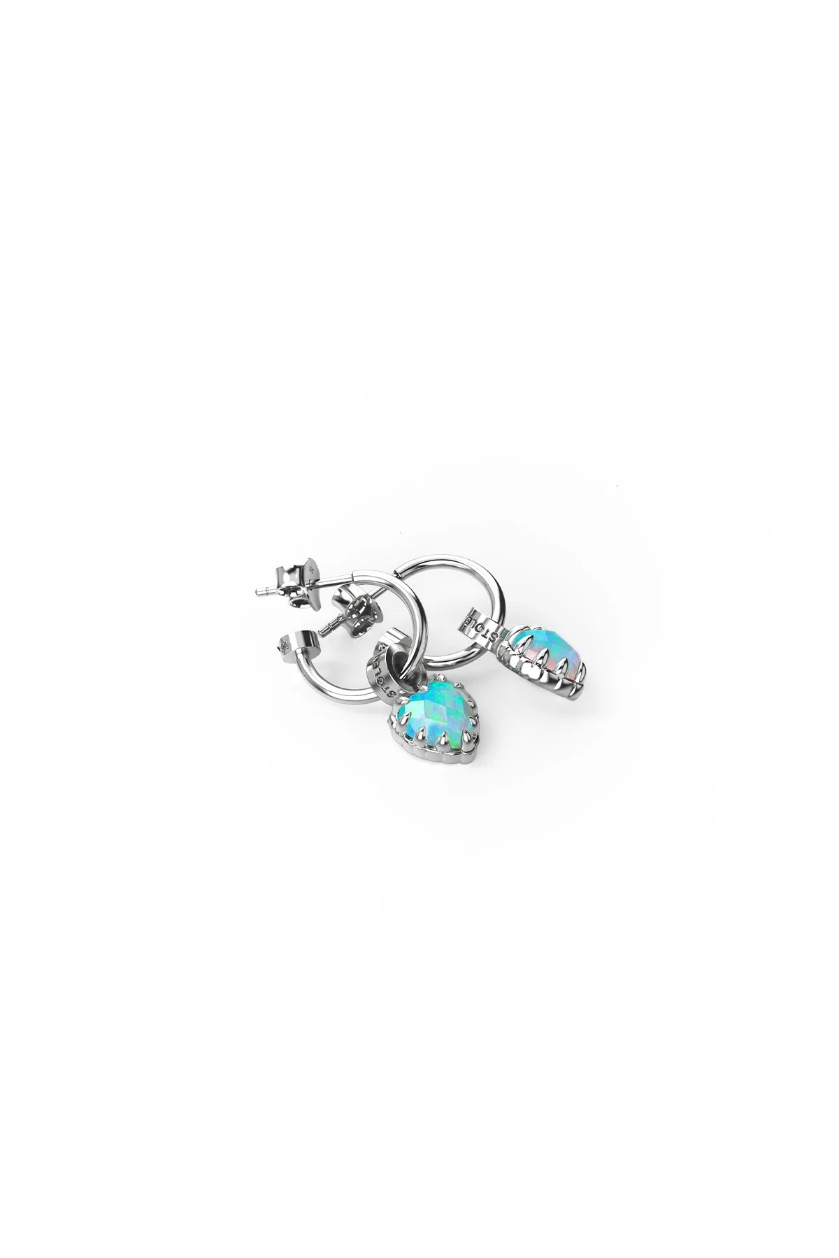Stolen Girlfriends Club Love Anchor Earring Opal/Silver