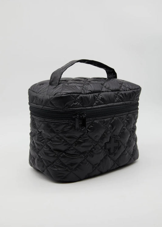 Stella + Gemma Make-Up Bag - Black Quilted