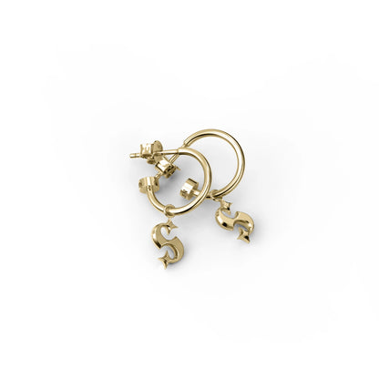 Stolen Girlfriend Hidden Heart Anchor Sleeper in Gold or Silver