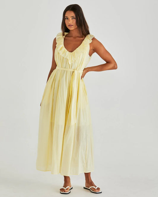 Sass Lilla Ruffled Neck Dress
