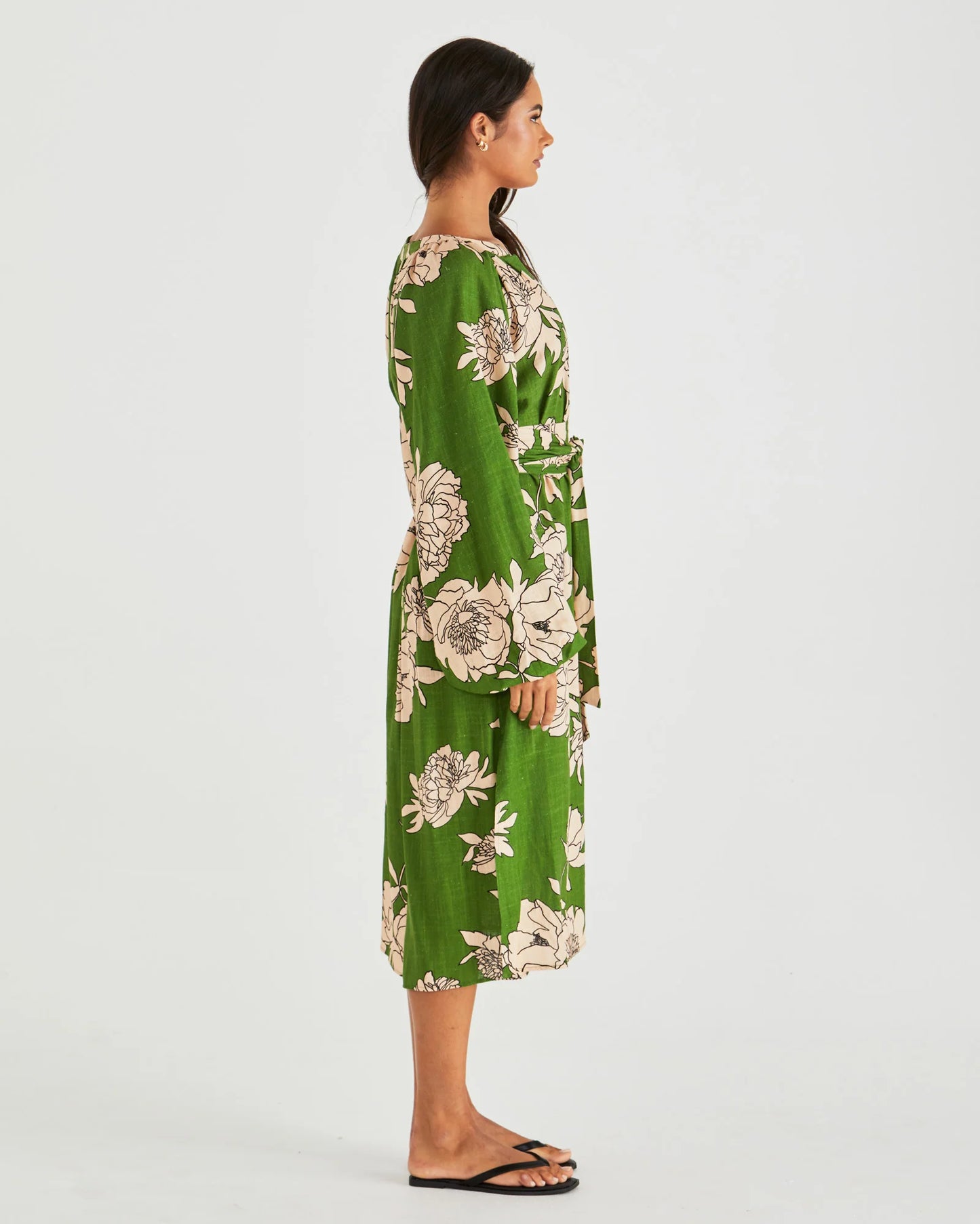 Sass Jana Obi Belt Dress in Moonflower and in Wild Orchid