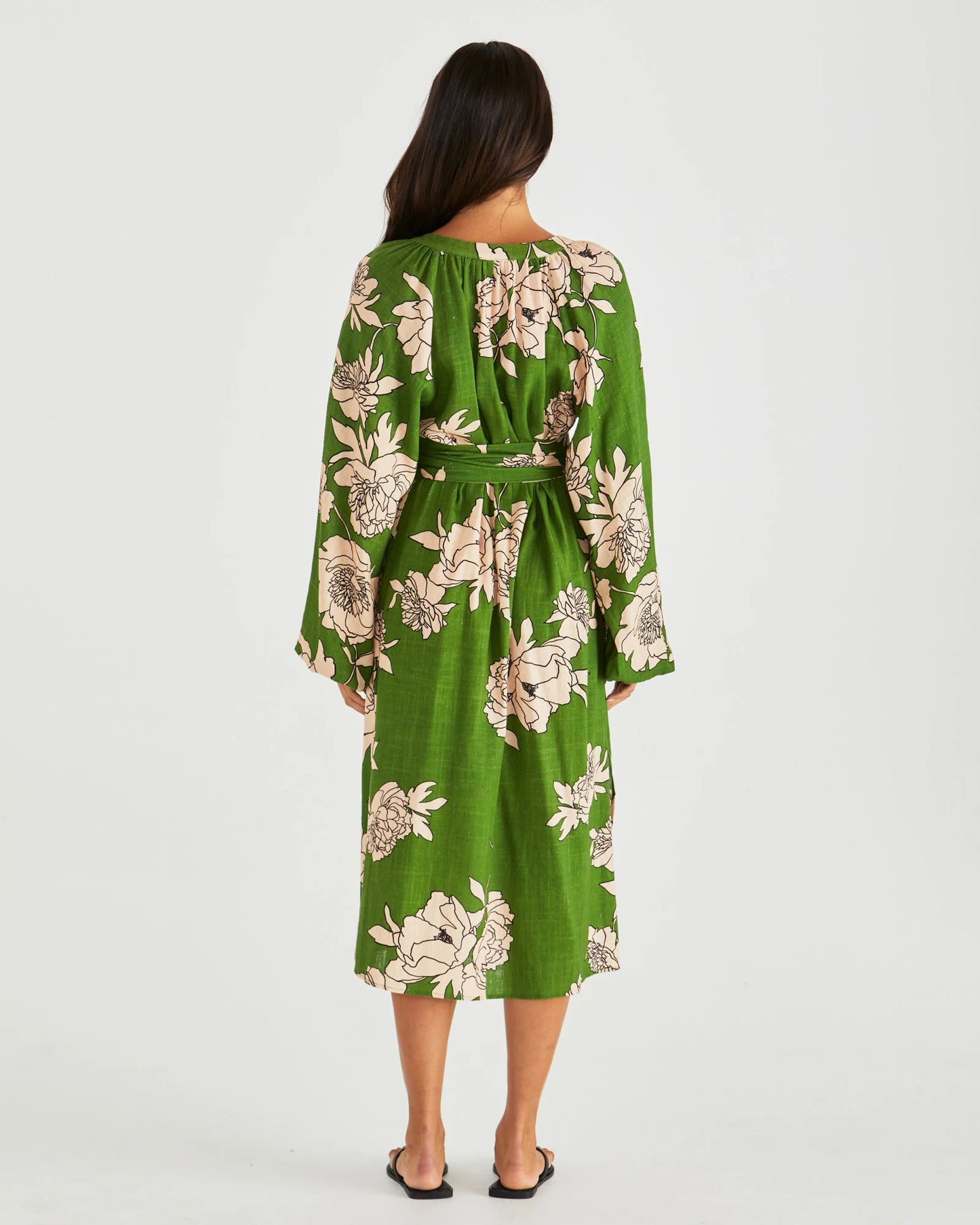 Sass Jana Obi Belt Dress in Moonflower and in Wild Orchid
