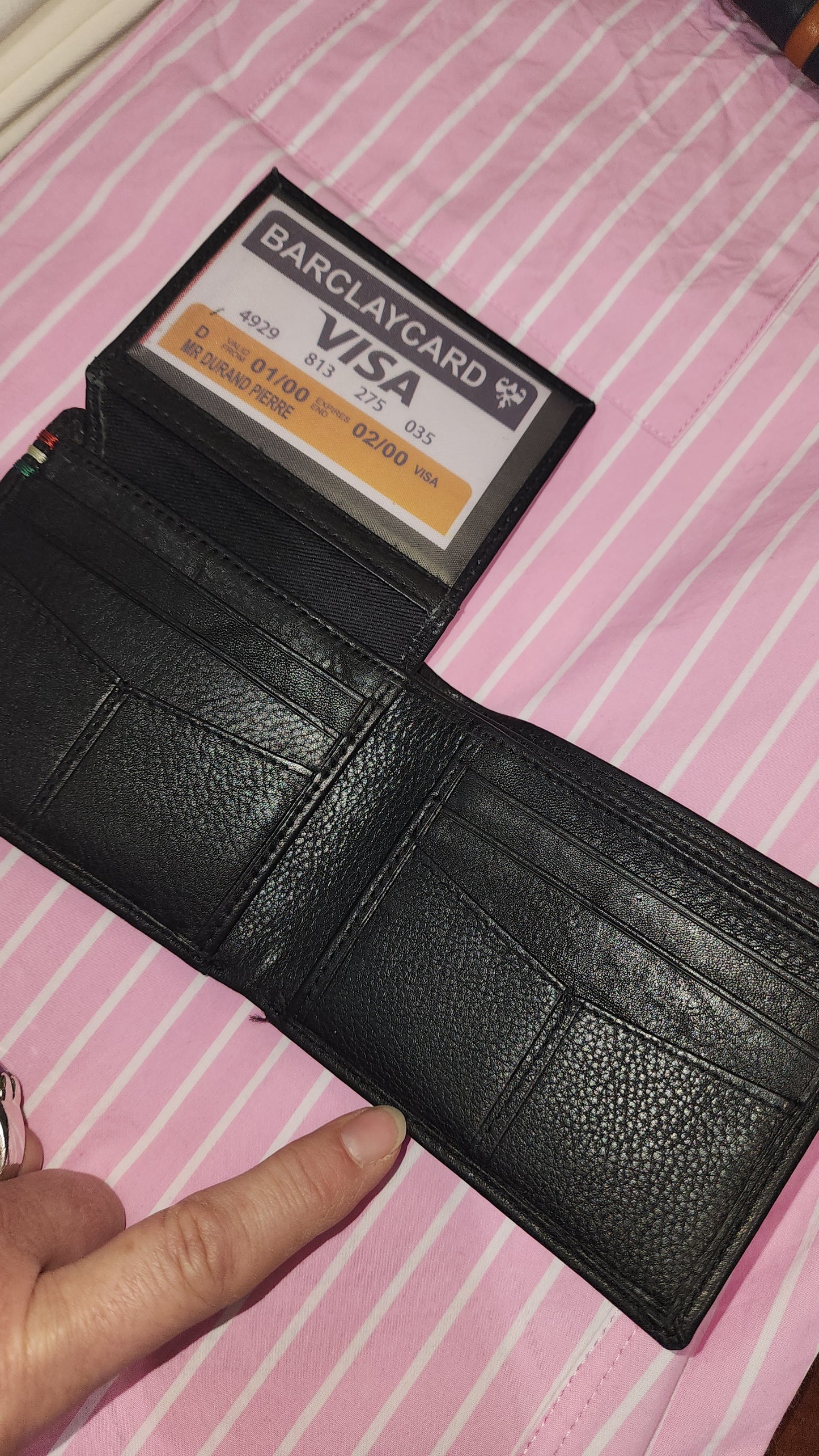 Down Under Racing Stipe Leather Wallet