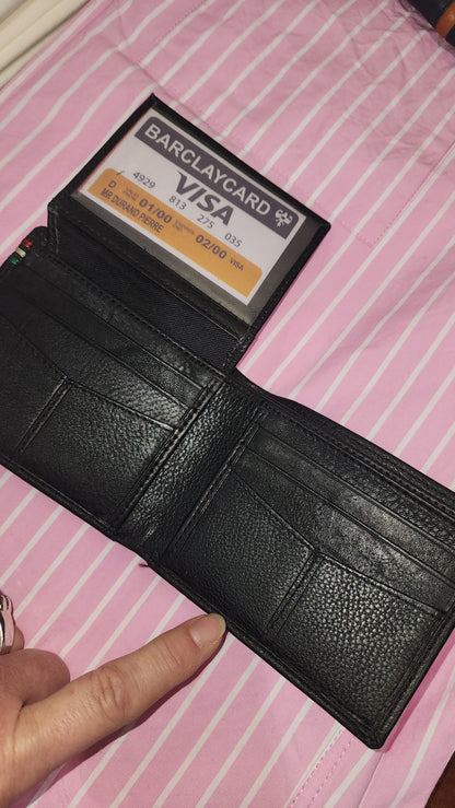 Down Under Racing Stipe Leather Wallet
