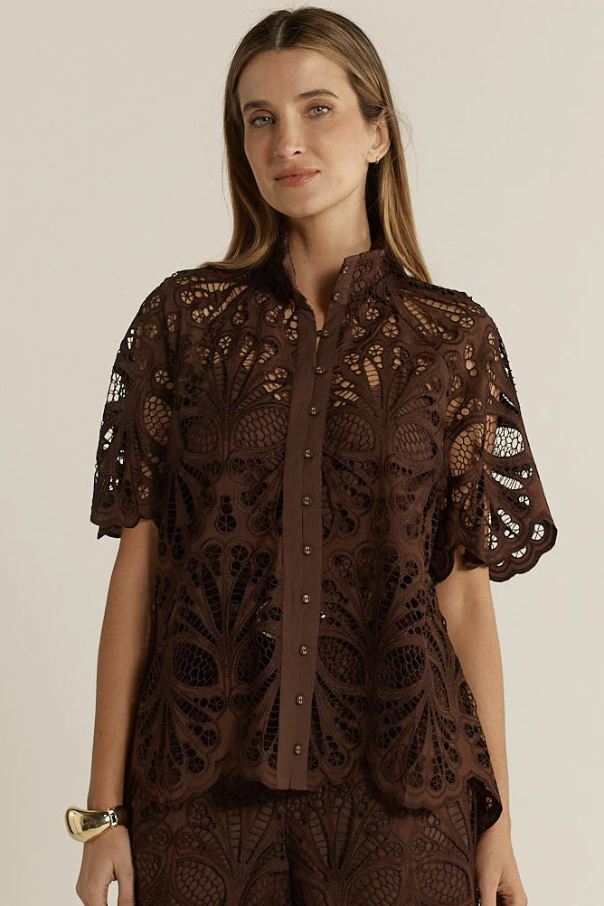 Fate+Becker Elara Broderie Blouse