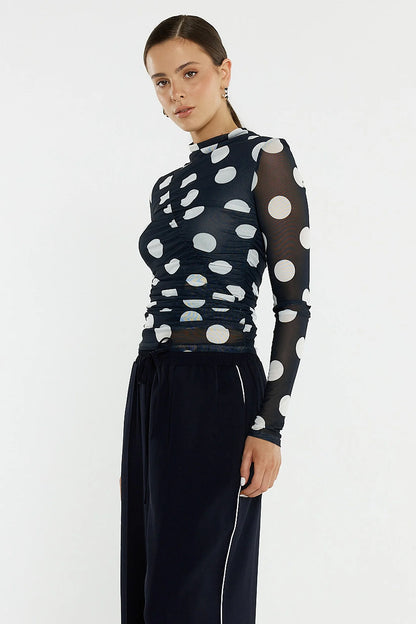 Sass Pammie Seamed Mesh Top