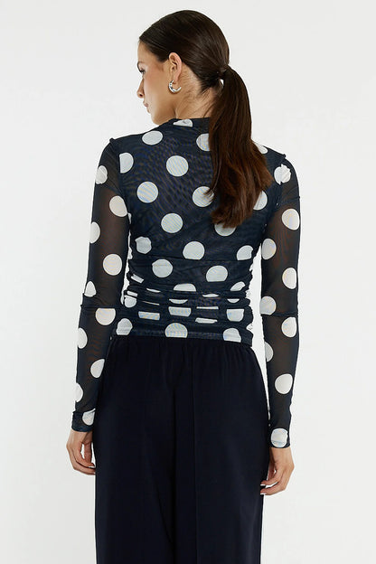 Sass Pammie Seamed Mesh Top