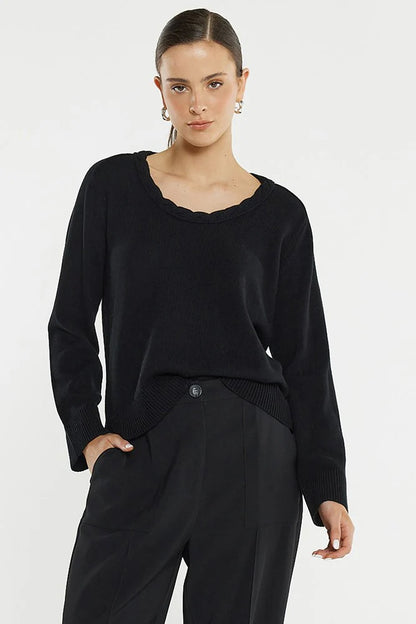 Sass Roe Braided Neck Knit