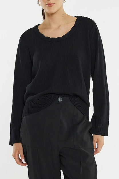 Sass Roe Braided Neck Knit
