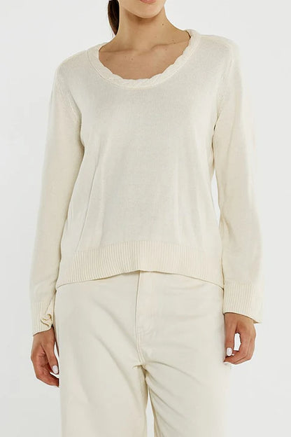 Sass Roe Braided Neck Knit