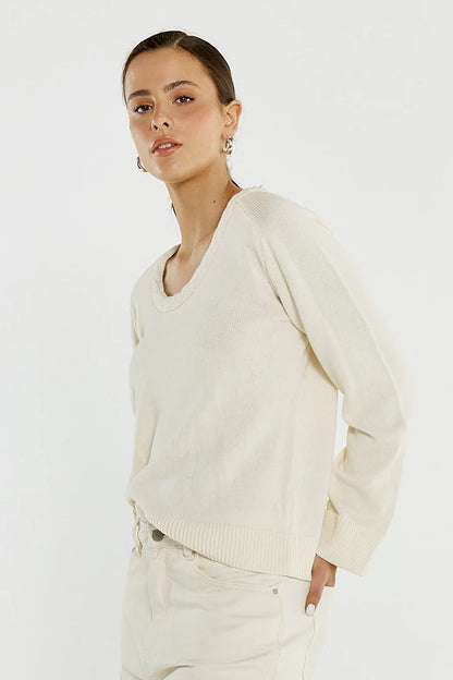 Sass Roe Braided Neck Knit