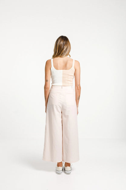 Thing Thing Block Neva Tank - Peachy/Cream