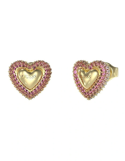 Guess Pave Heart Studs