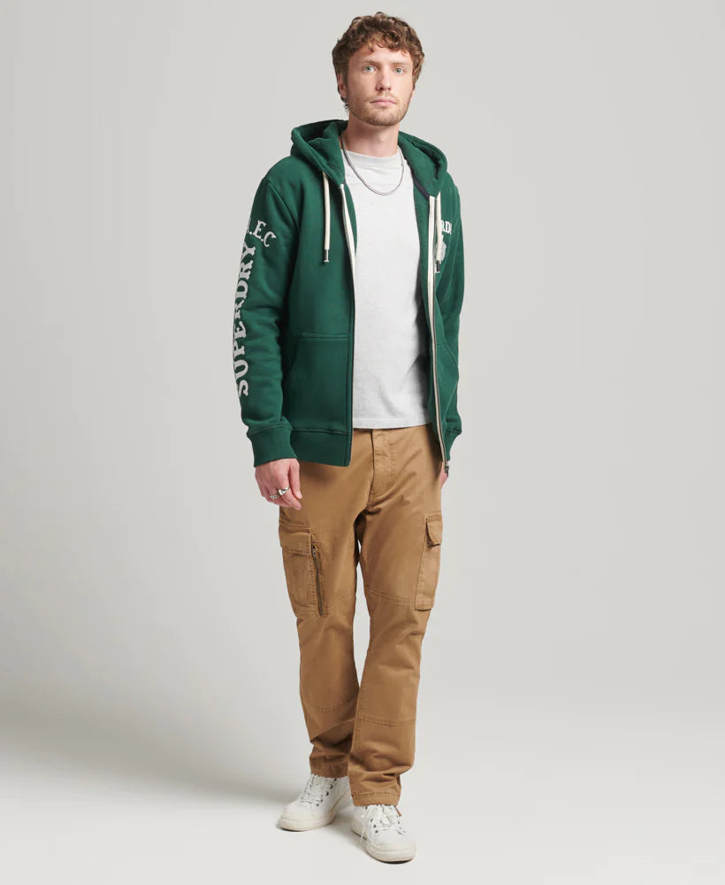 Superdry Vintage Collegiate Ziphood Army Green