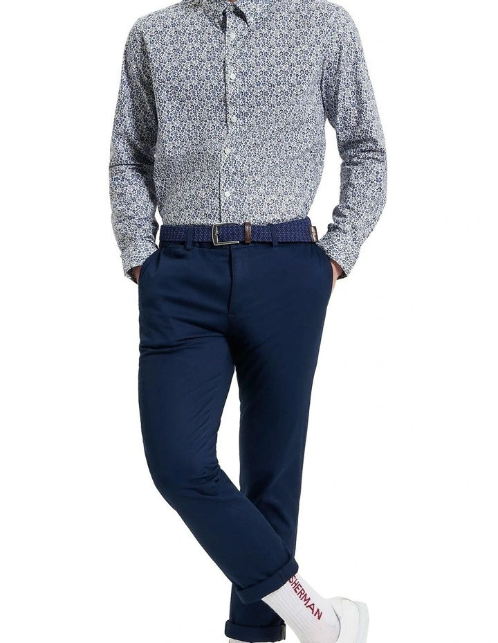 Ben Sherman Long Sleeve Mono Floral Print