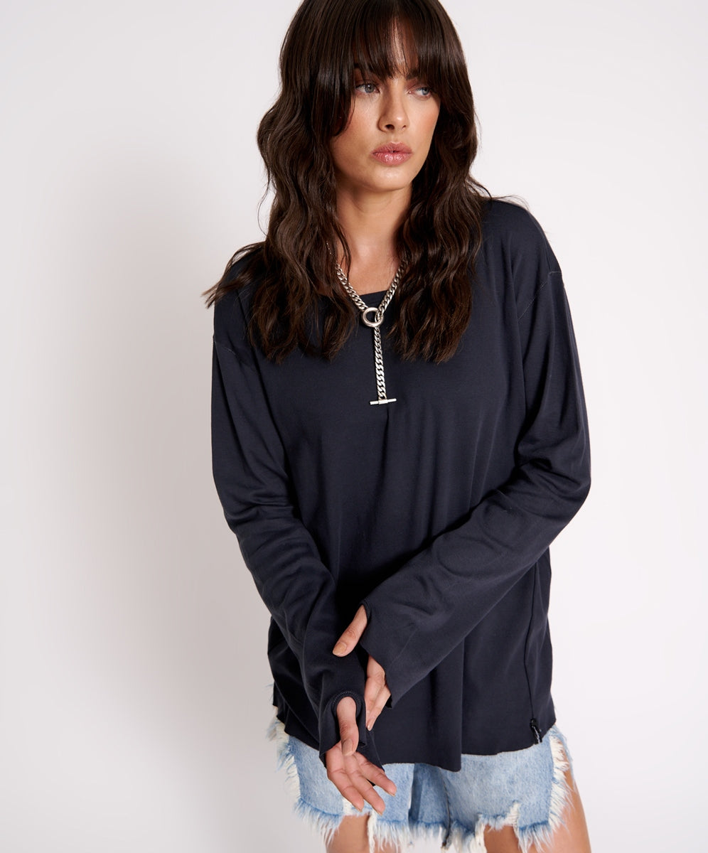 One Teaspoon Jagger Boyfriend Long Sleeve Tee