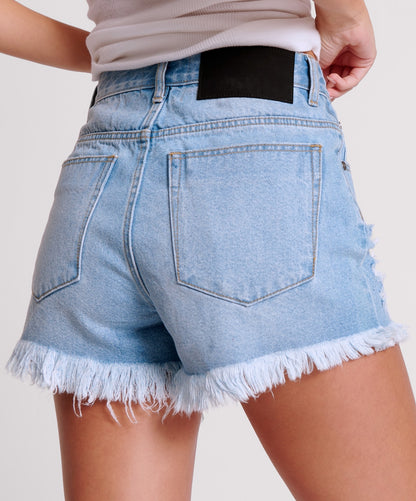 One Teaspoon Arctic Blue Bonitas High Waist Denim Short