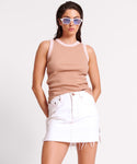 One Teaspoon Pearl 2020 Mini High Waist Denim Skirt
