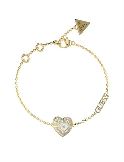 Guess Mother of Pearl Mini Heart Bracelet