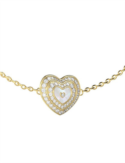 Guess Mother of Pearl Mini Heart Bracelet