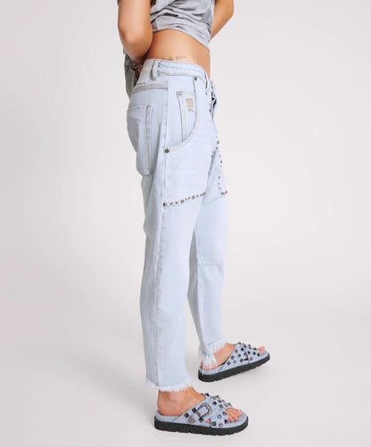 One Teaspoon Hustler Studded Sinners Drop Crotch Jeans