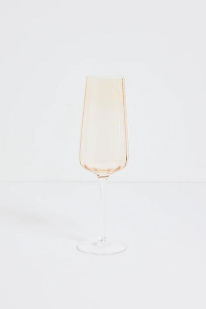 Willow & Mae Ripple Light Amber Champagne Flute