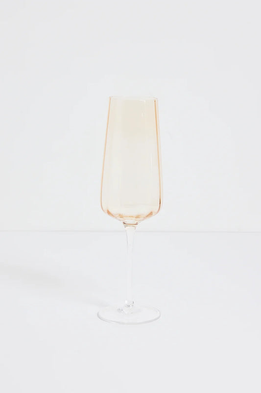 Willow & Mae Ripple Light Amber Champagne Flute