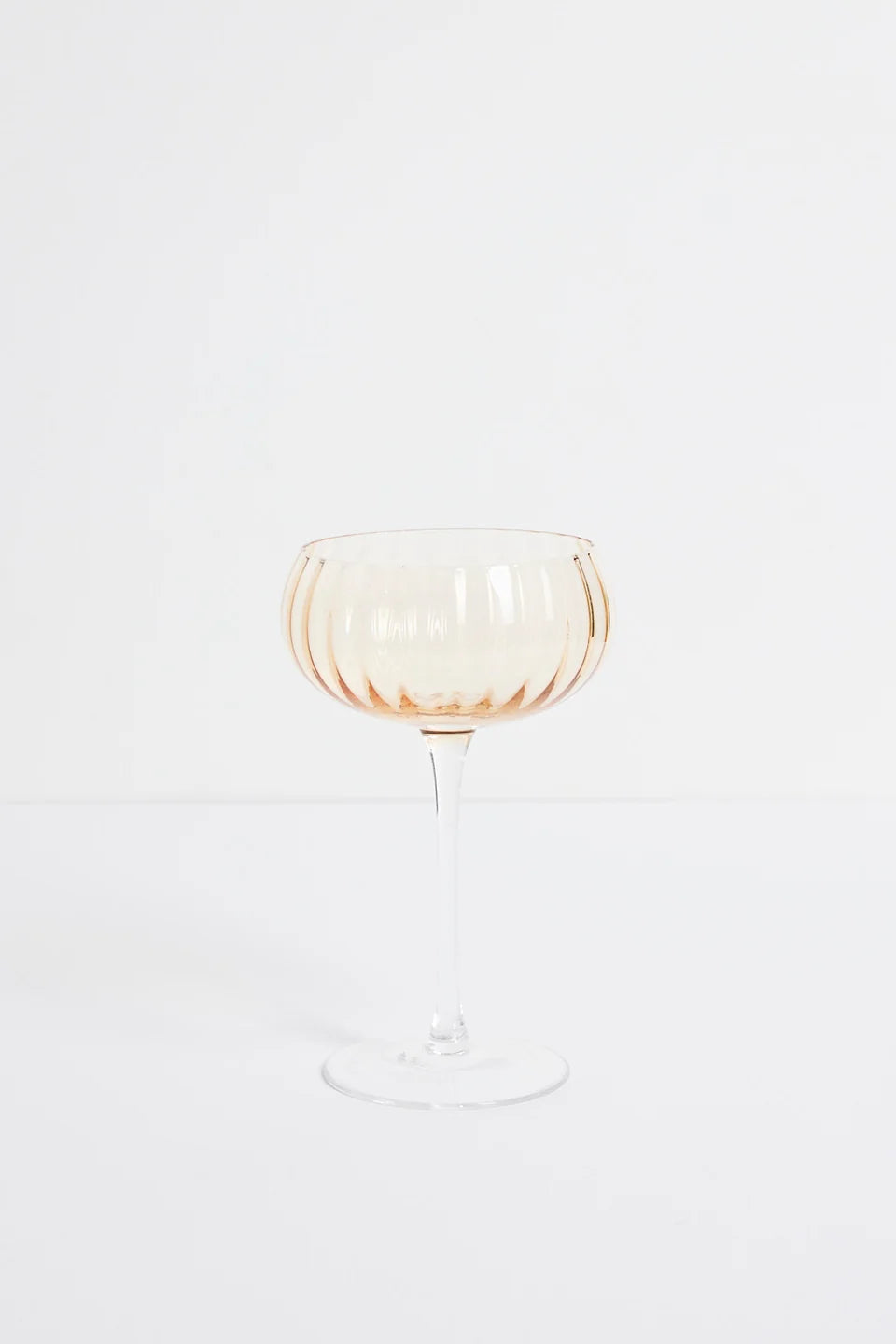 Willow & Mae Ripple Light Amber Cocktail Glass
