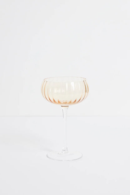 Willow & Mae Ripple Light Amber Cocktail Glass