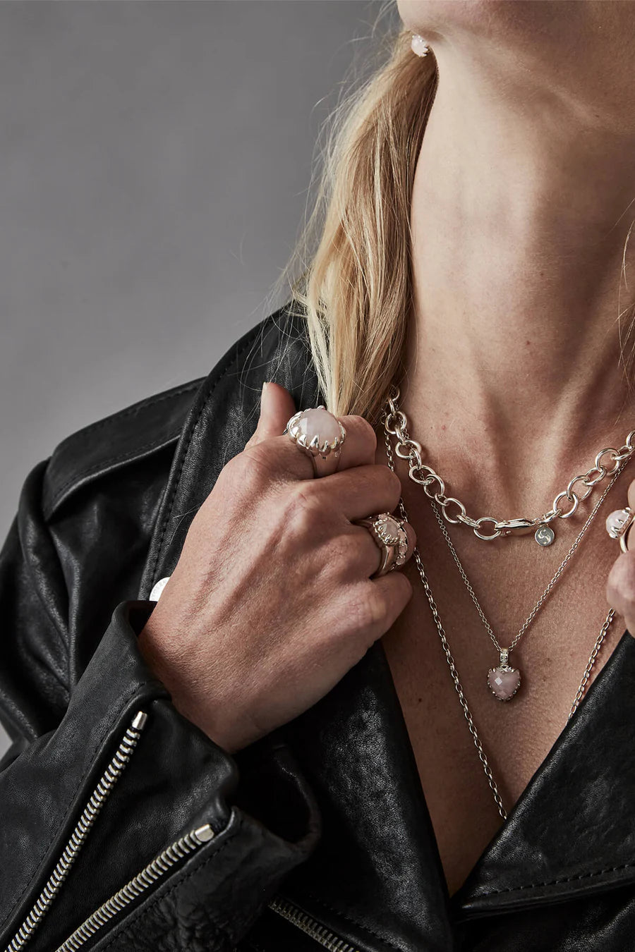 Stolen Girlfriends Club Claw Ring Rose-Quartz