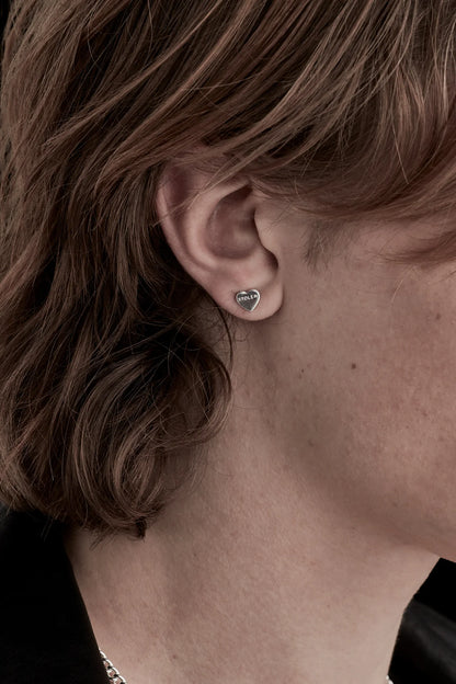 Stolen Girlfriends Club Stolen Heart Stud Earring Silver