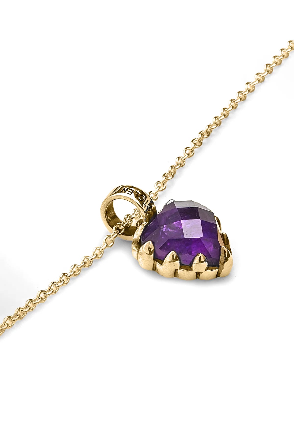 Stolen Girlfriends Club Love Claw Necklace - Gold Plated - Amethyst