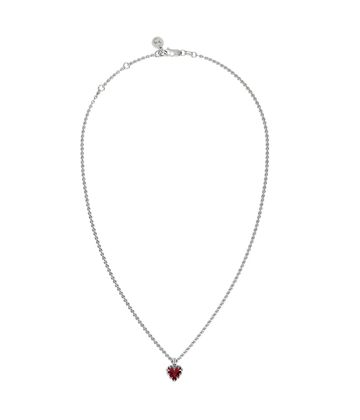 Stolen Girlfriends Club Mini Love Claw Necklace Red Garnet Silver