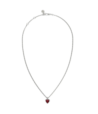 Stolen Girlfriends Club Mini Love Claw Necklace Red Garnet Silver