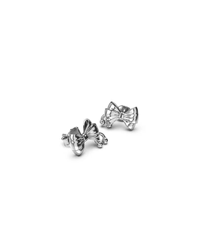 Stolen Girlfriend Club Pierced Bow Earrings in Silver or Gold