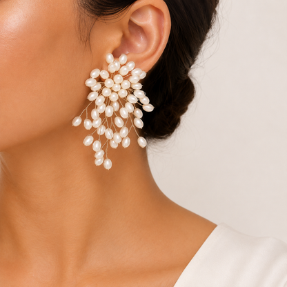 Me The Label Celeste Pearl Cluster Earrings