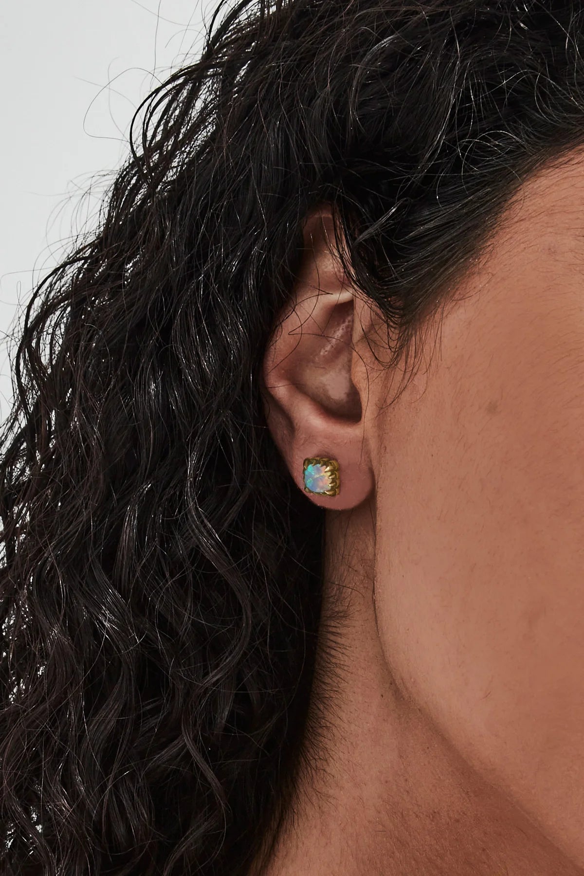 Stolen Girlfriends Club Mini Claw Studs Opal/Gold
