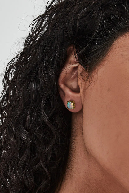 Stolen Girlfriends Club Mini Claw Studs Opal/Gold