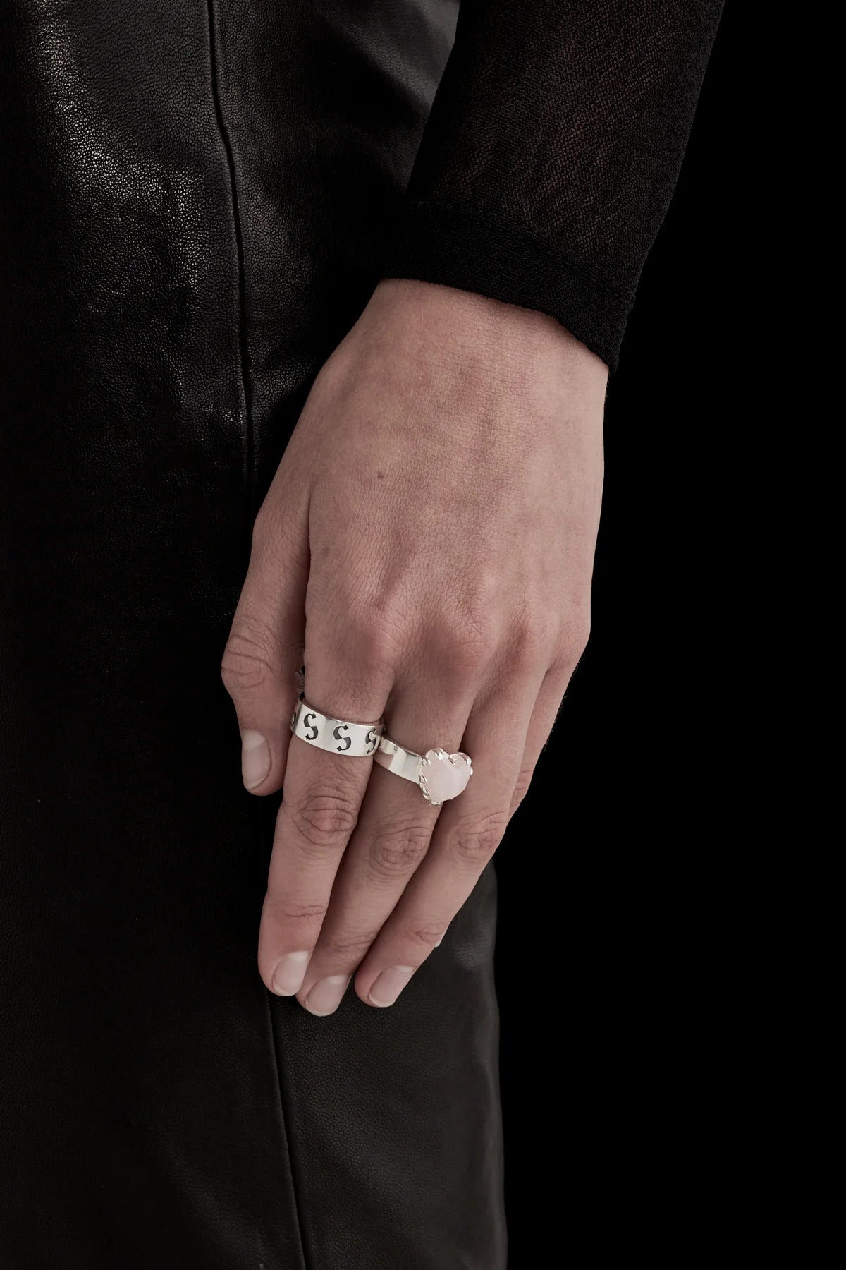 Stolen Girlfriends Club Love Claw Ring Rose Quartz