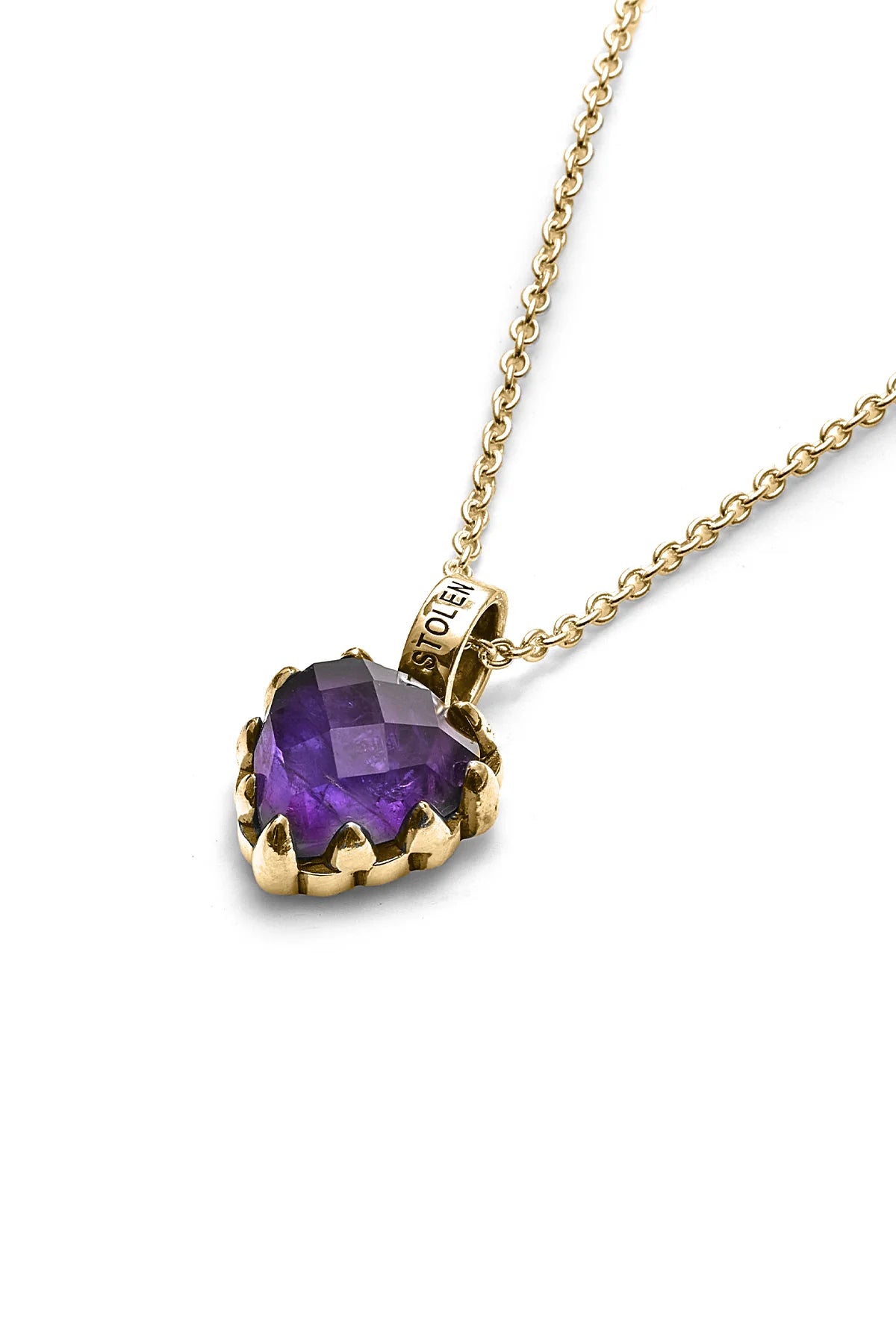 Stolen Girlfriends Club Love Claw Necklace - Gold Plated - Amethyst