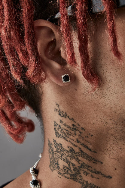 Stolen Girlfriends Club Mini Claw Studs Onyx Silver