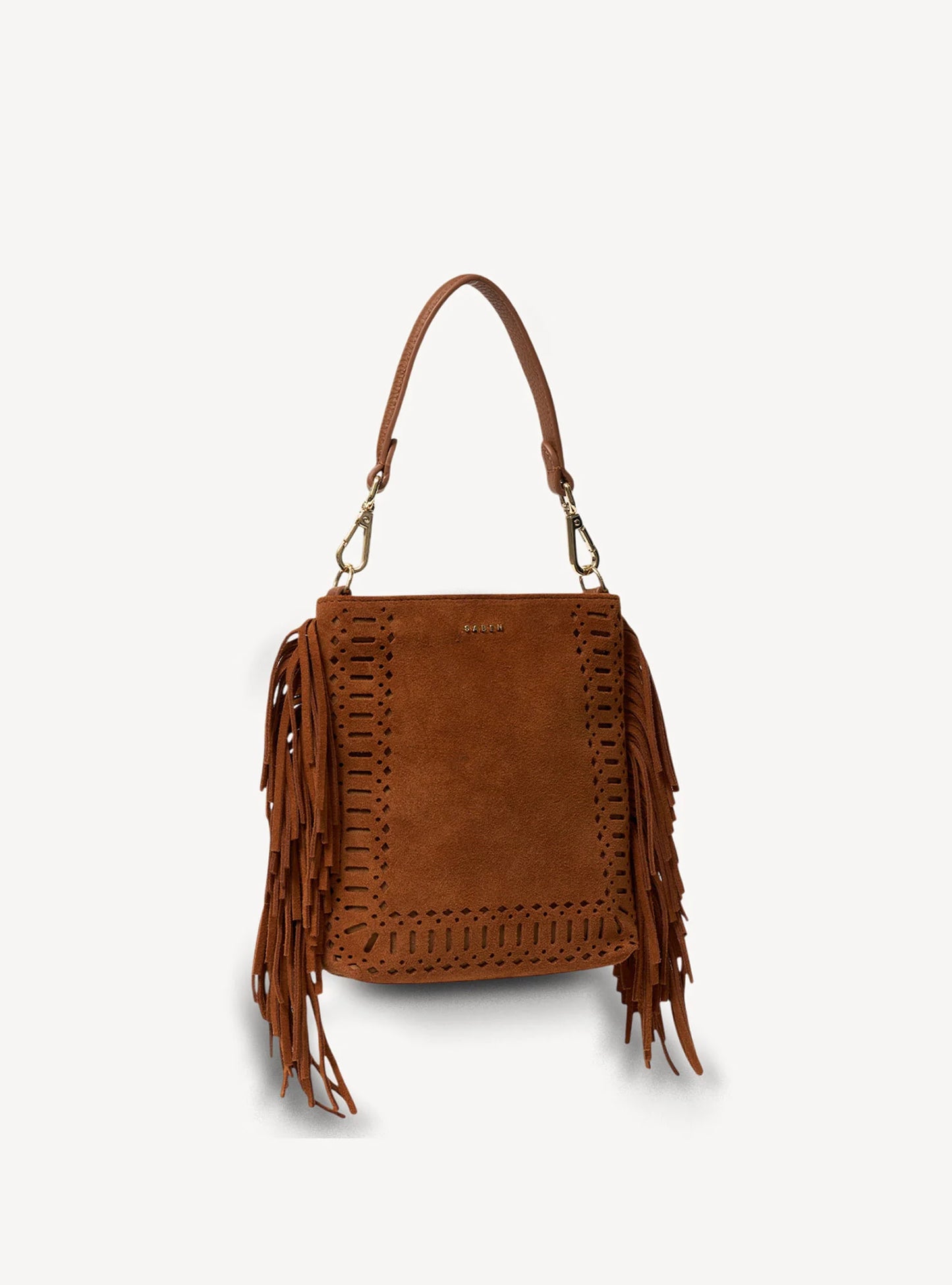 Saben Coco Mini Bag Black Suede+Fringe