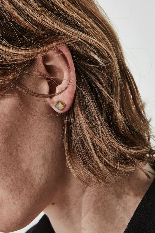 Stolen Girlfriends Club Mini Claw Studs Opal/Gold