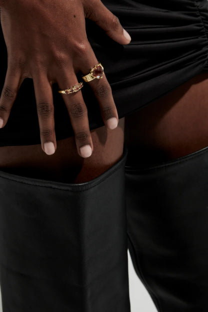 Stolen Girlfriend Club Love Claw Ring Gold Plated Size N