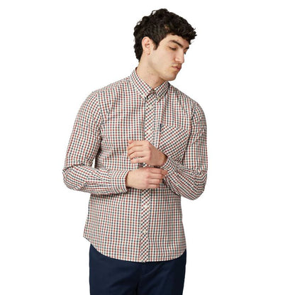 Ben Sherman Signature House Check in Red Long Sleeve Shirt