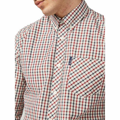 Ben Sherman Signature House Check in Red Long Sleeve Shirt